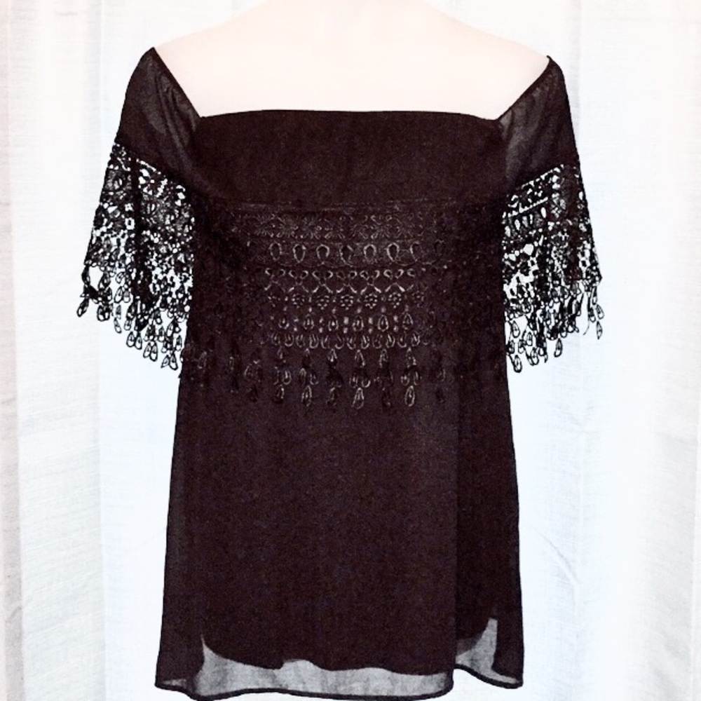 Black Lace Blouse